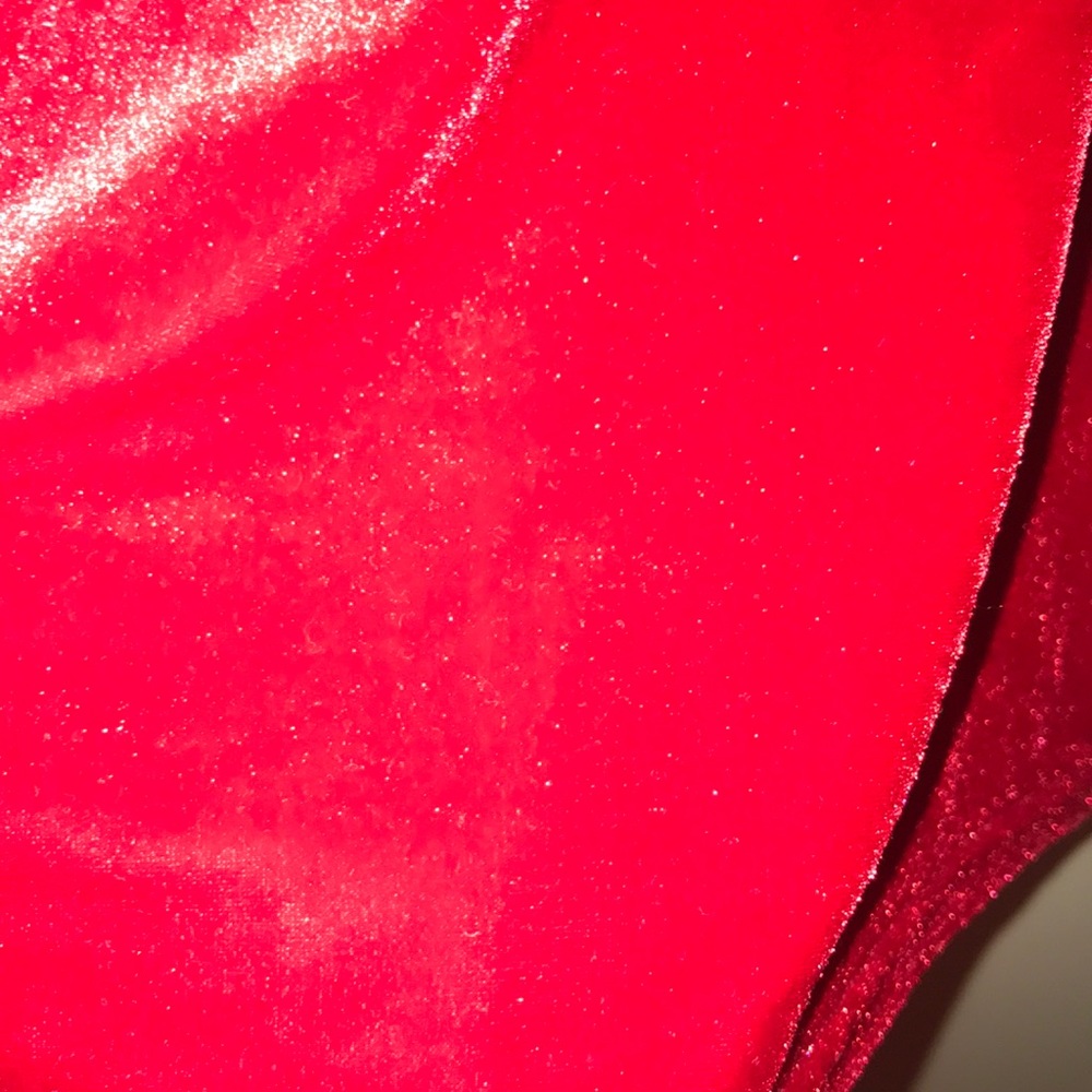 Deep Red Velvet Dress Size S - Picture 5 of 5